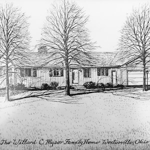 Your custom House Portrait- pen & ink