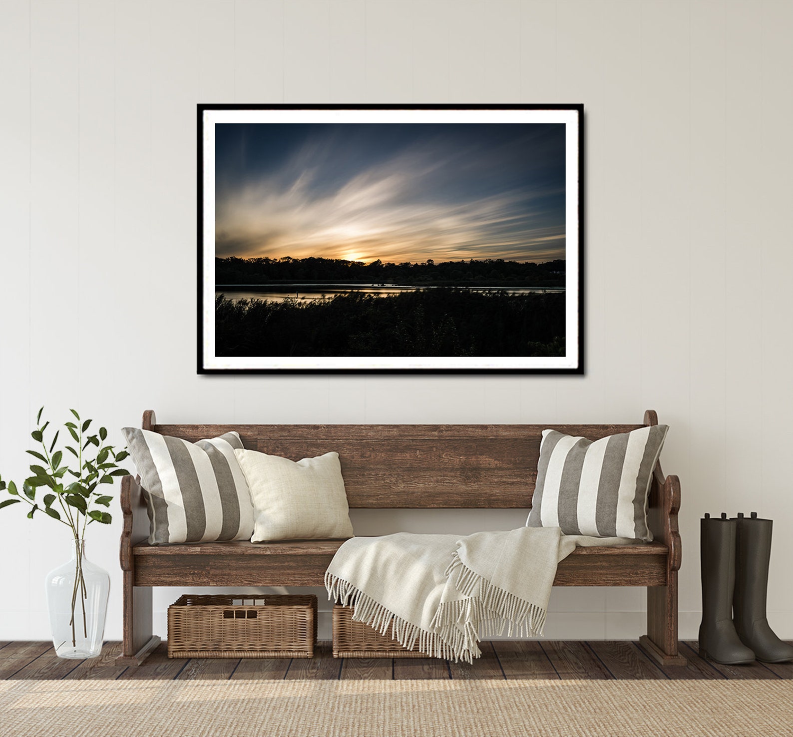 Sunset Landscape Photo Dramatic Wall Art Canvas Print Nature Etsy