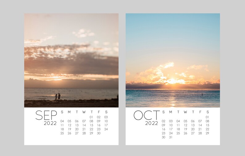 2022 Desk Beach Calendar 5x7 Beach Photography Art Calendar Etsy