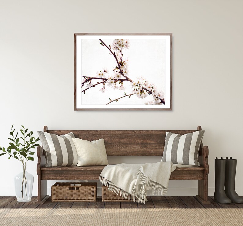 Spring Flower photography White wall Decor White Flower Etsy