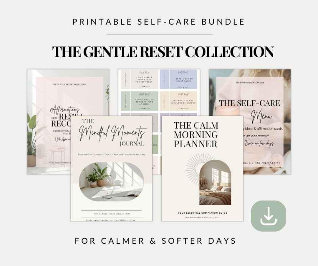 The Gentle Reset Collection | Printable Self-care Bundle for Overwhelm ...