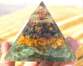 Money Magnet Orgonite Pyramid - Wealth Abundance & Money Attractive, Protection