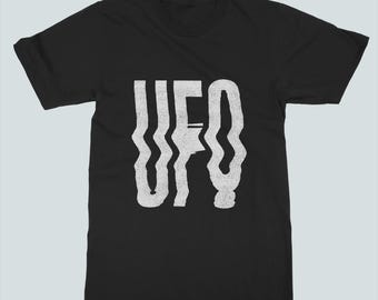 Retro UFO Kurzarm T-Shirt