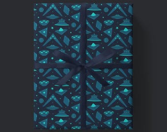 UFO-Geschenkpapier – UAP-Geschenkpapier, Weltraum-Thema-Papier für Geburtstage, Weihnachten & einzigartige Geschenke