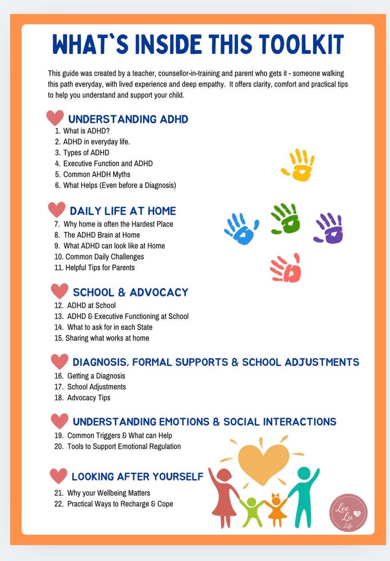 Adhd Parent Toolkit | Printable Adhd Support PDF for Parents & Carers ...