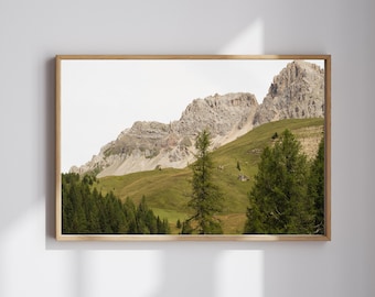 Dolomites Mountain Print: Retro Italian Alps Photography (Digital Download)