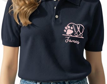 Personalized Dog Groomer Polo Sweater, Dog Groomer Polo Sweater, Pet Grooming Sweater, Dog Coiffeur Gift, Gift For Dog Groomer