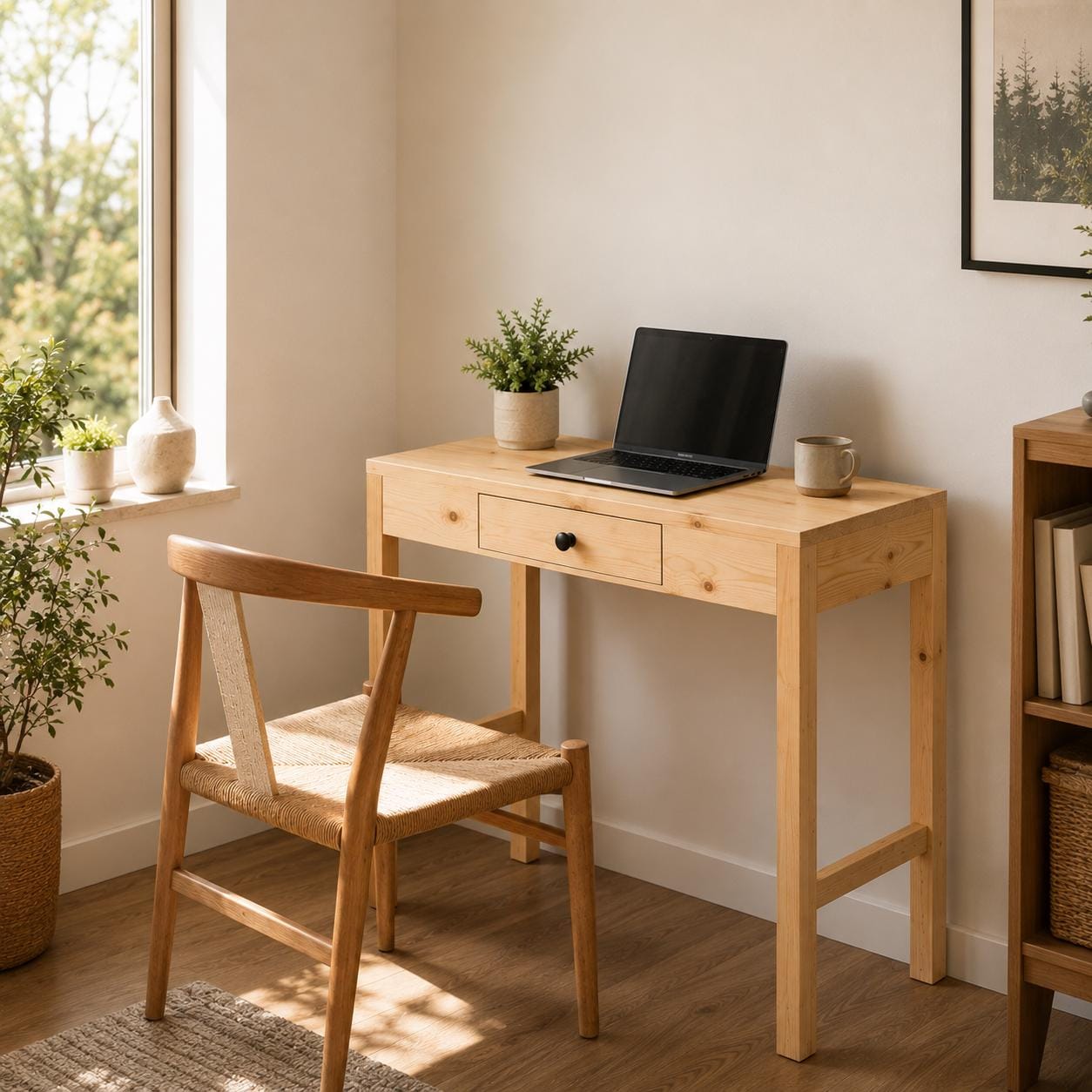 Small Space Desk Woodworking Plans – DIY Wooden Desk PDF Digital ...
