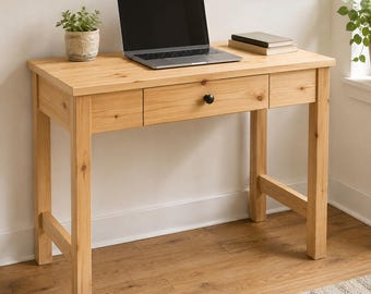 Small Space Desk Woodworking Plans – DIY Wooden Desk PDF Digital Download, Compact Writing Desk Build Plans, Beginner Furniture Project