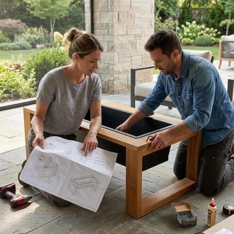 The Alpine Cooler Table – Woodworking Plans, DIY Outdoor Coffee Table ...