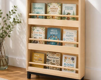 DIY Book / Shoe Rack Woodworking Plans, Kids Book Display Shelf, Wooden Shoe Organizer, PDF Digital Download, Entryway Storage Build