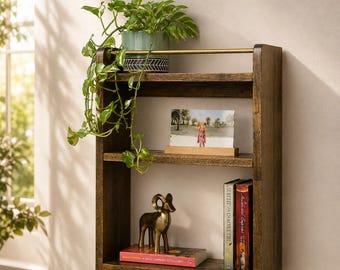 Rustic Modern Wall Shelf Woodworking Plans PDF, DIY Wall Shelf Plans, Floating Shelf Build Plans, Wooden Shelf Digital, Bedroom Shelf PDF