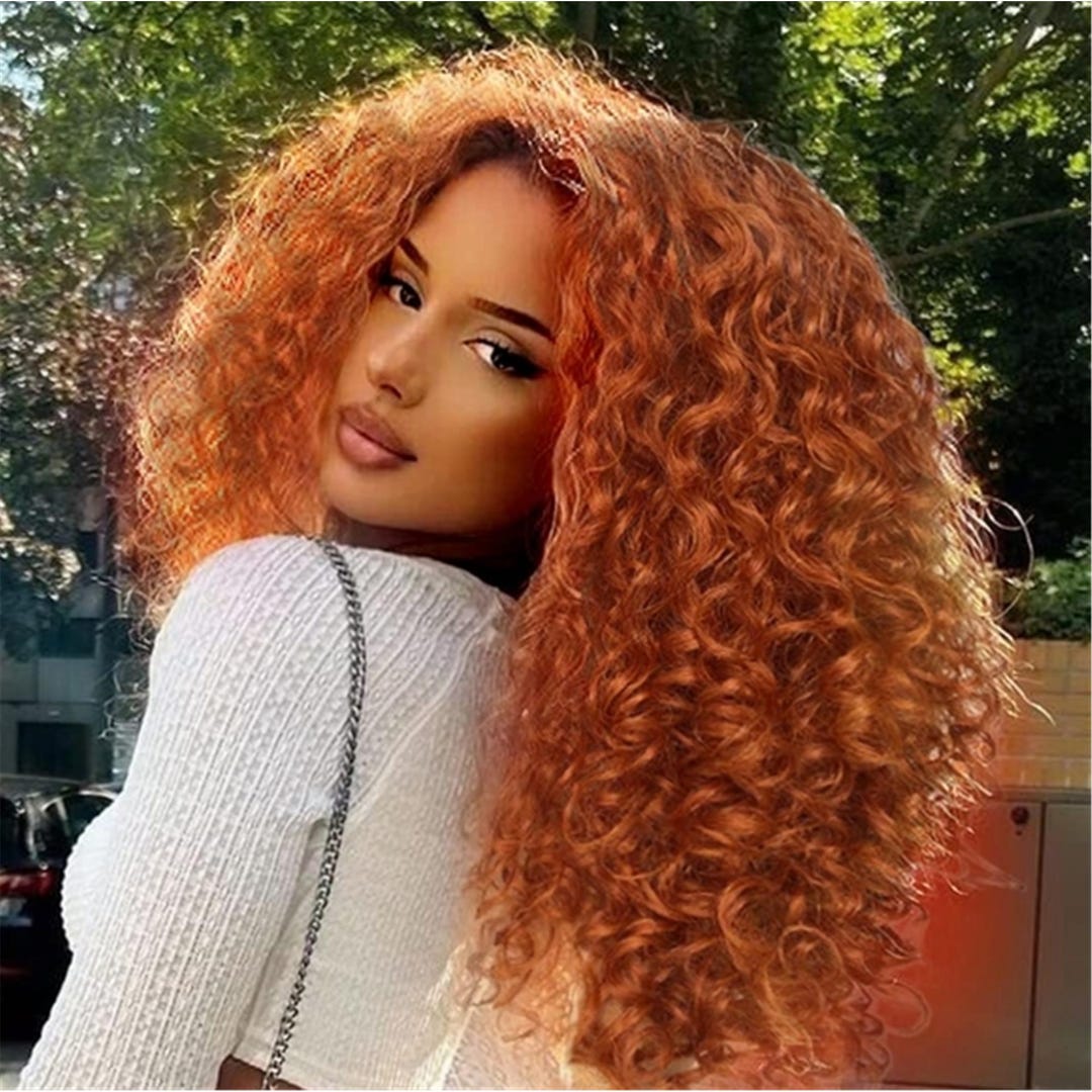 Ginger Copper Curly Red Beauty Lace Front Wig Ginger Lace Front Wig - Etsy main image 3