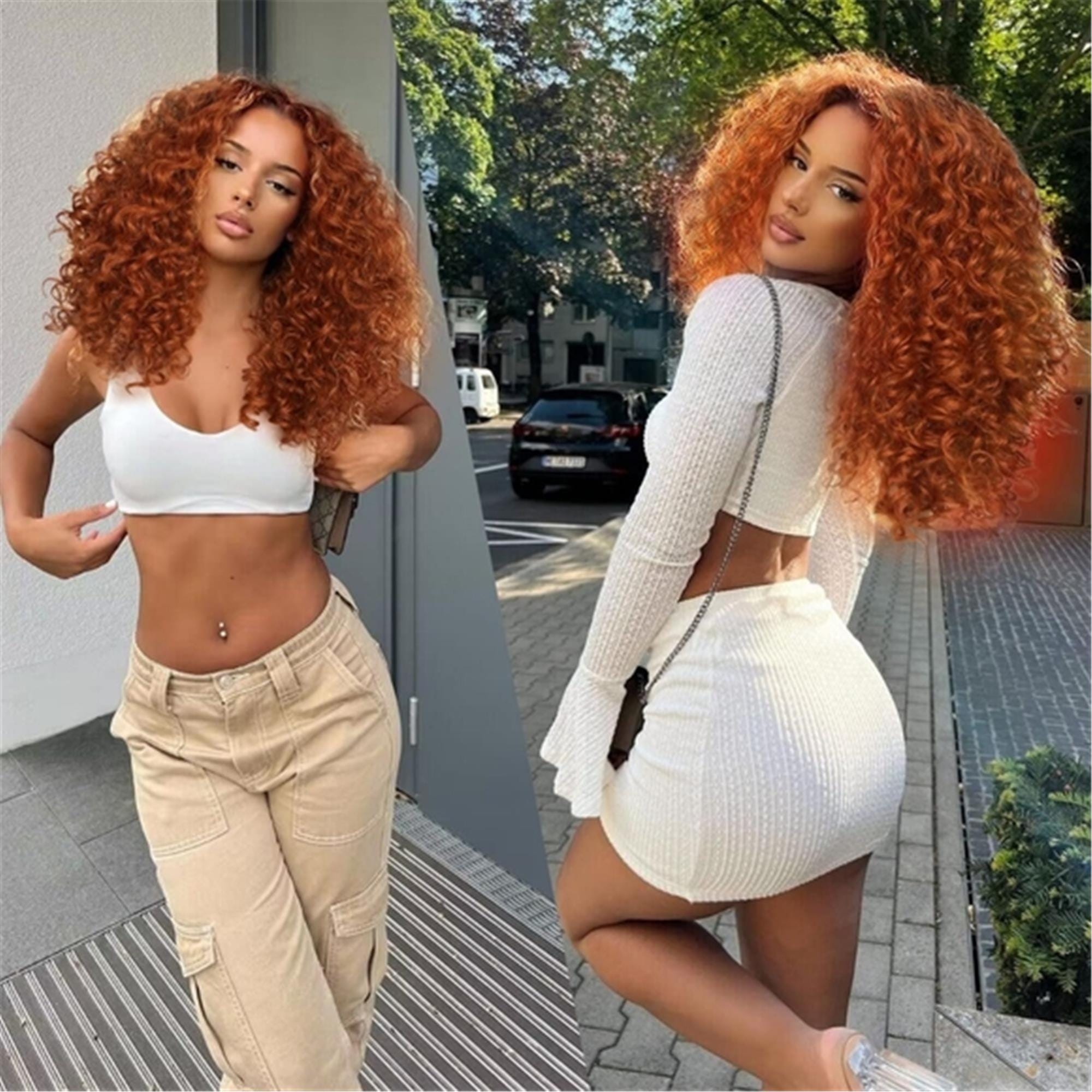 Ginger Copper Curly Red Beauty Lace Front Wig - Etsy
