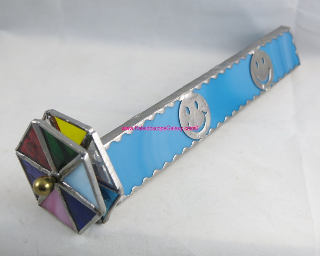 Smiley Emoji Stained Glass Kaleidoscope Handmade in the USA Etsy
