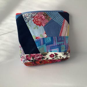 Crazy patchwork purse / makeup bag.
