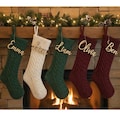 Personalized Christmas Stocking Tags: Laser Cut Wood Ornament