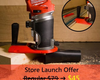 Ultimate Dust Collection Router Base Plate for Milwaukee – Track Saw Guide Compatible