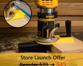 Ultimate Dust Collection Router Base Plate for Dewalt – Track Saw Guide Compatible