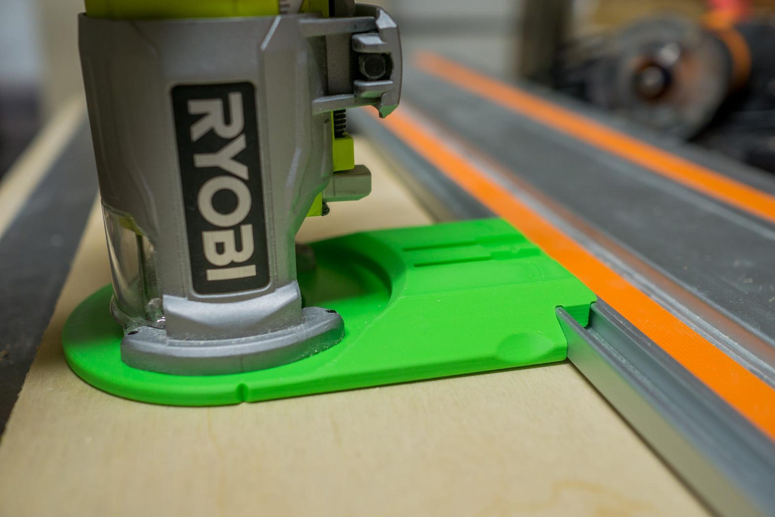 Ultimate Dust Collection Router Base Plate for Ryobi – Track Saw Guide ...
