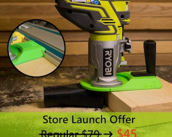 Ultimate Dust Collection Router Base Plate for Ryobi – Track Saw Guide Compatible