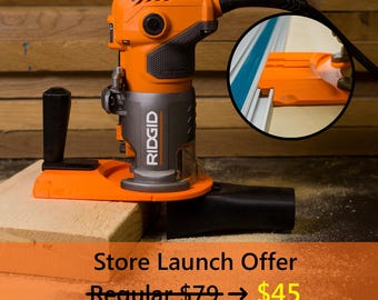 Ultimate Dust Collection Router Base Plate for Ridgid – Track Saw Guide Compatible