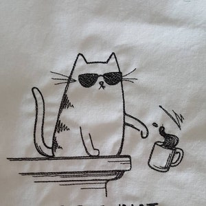 Bar or Kitchen Flour Sack Towel, Farmhouse Kitchen Towel, Funny Embroidered Cotton Dish Towel, Bar Hand Towel