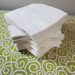 6 1/2&quot; Pre-cut Batting Squares 80/20 Blend with Scrim Lot of Fifty (50)