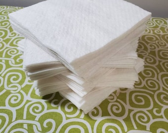 5" Pre-cut Batting Squares 80/20 Blend Lot of Fifty (50)