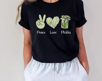 Funny Pickle Shirt, Peace Love Pickles Sweatshirt
