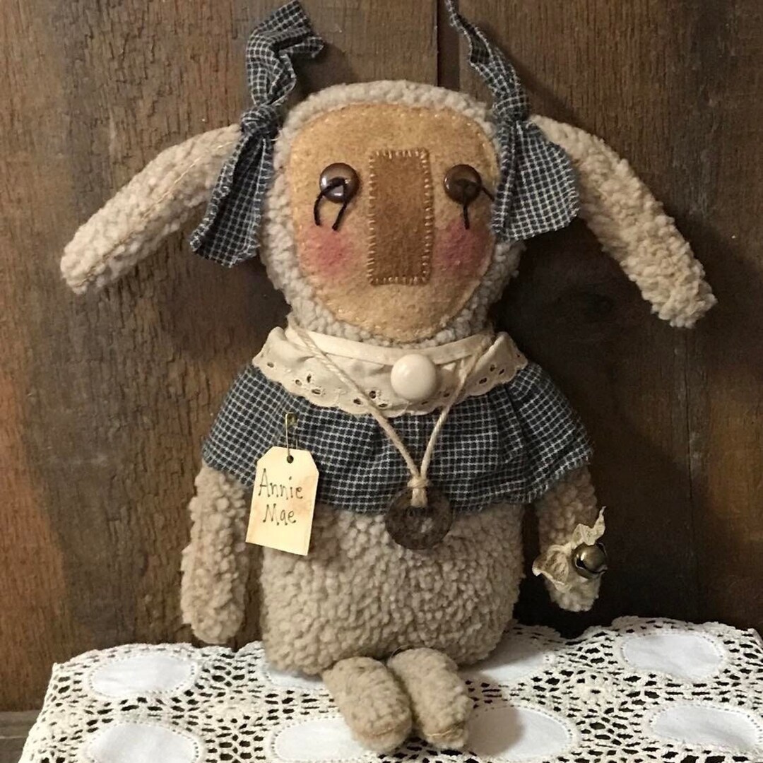 Rustic Dolls Handmade Primitive Sheep Doll: Rustic Farmhouse Decor - Etsy