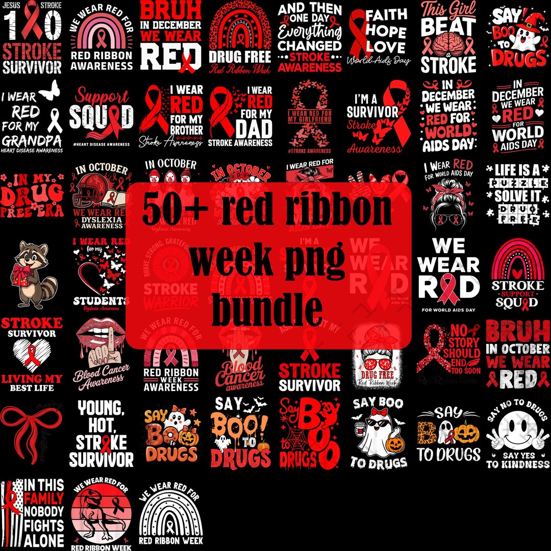 50+ Dyslexia Awareness Month Png Bundle, in October We Wear Red Png ...
