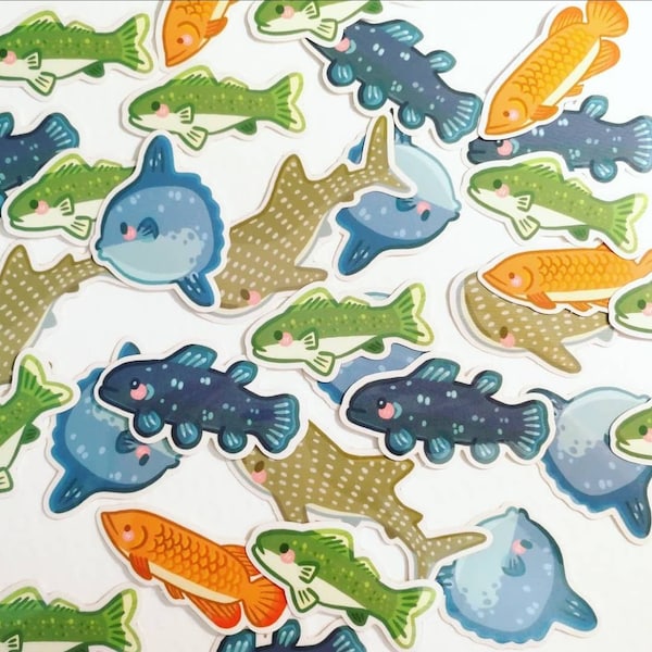 Animal Crossing Transparent Fish Stickers