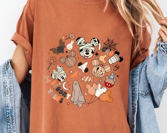 Comfort Colors® Disney Halloween Ghosts Shirt, Mickey Boo Spooky Shirt, Vintage Halloween Shirt, Mickey Ghost Shirt, Spooky Season Shirt