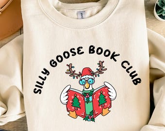 Camiseta del Club de Lectura del Ganso Tonto, Regalo para Amantes de los Libros, Camiseta para Amantes de los Libros, Regalos para Mujeres Amantes de los Libros, Camiseta Divertida del Ganso para la Vuelta al Cole, Camiseta Adorable para Amantes de los Libros