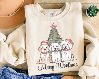 Merry Woofmas Dog Christmas Shirt, Dog Christmas Sweatshirt, Dog Owner Christmas Gift, Dog Lover Gift, Dog Christmas Shirt, Dog Lover Shirt