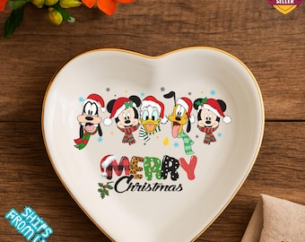 Personalized Trinket Dish, Mickey Dish, Custom Jewelry Dish, Ring Dish Personalized, Customized Gift, Heart Shaped Dish, Bridesmaid Gifts