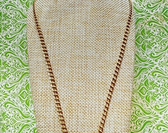 Vintage 9k Yellow Gold Double Round Link Curb Necklace ~ 50cm 7.32g