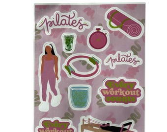 ピラティスステッカーシート | 防水フィットネスプランナーステッカー