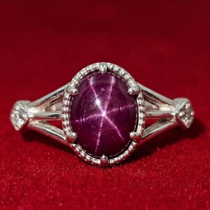Natural Star Ruby Ring Sterling Silver | Men’s Gemstone Ring | Handmade Filigree Band | July Birthstone Jewelry