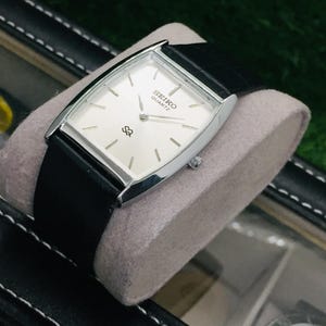 Seiko Tank Watch Leather Strap - Etsy