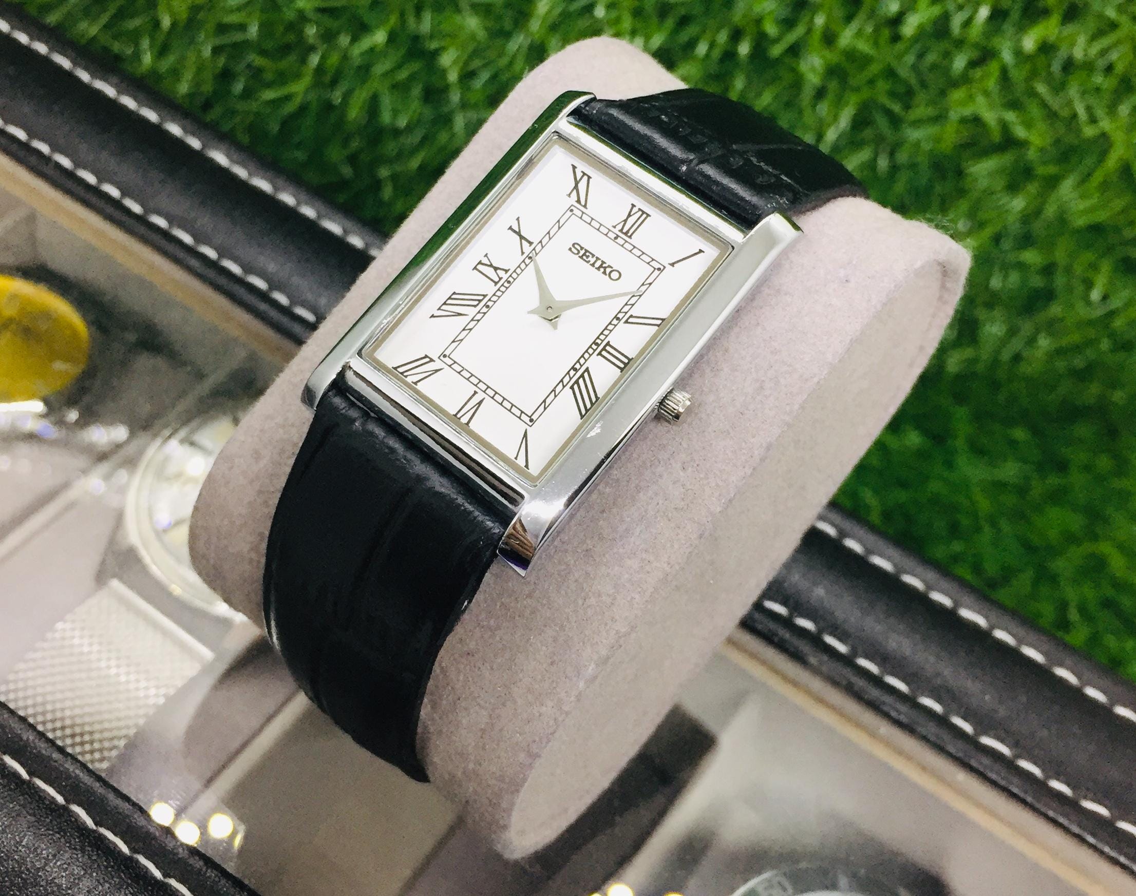 SEIKO REMY タンク ローマン文字盤 watch ドレスウォッチ Seiko tank vintage - Etsy 日本