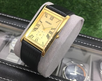 Vintage Seiko 80's Rare Tank Watch - Etsy