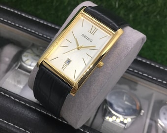 Vintage Seiko 2C21 5190 White Dial Lady Quartz Watch Japan Square