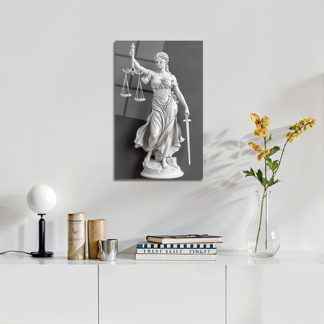 Lady Justice Wall Art - Law Office Wall Decor -lady Justice Statue ...