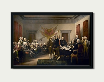Declaration of Independence by John Trumbull Canvas Print - Founding Fathers Wall Art