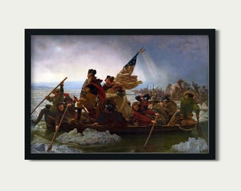 Washington Crossing the Delaware Canvas Print – Revolutionary War Patriotic Wall Art