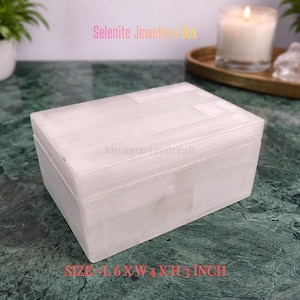 Selenite Jewellery Box