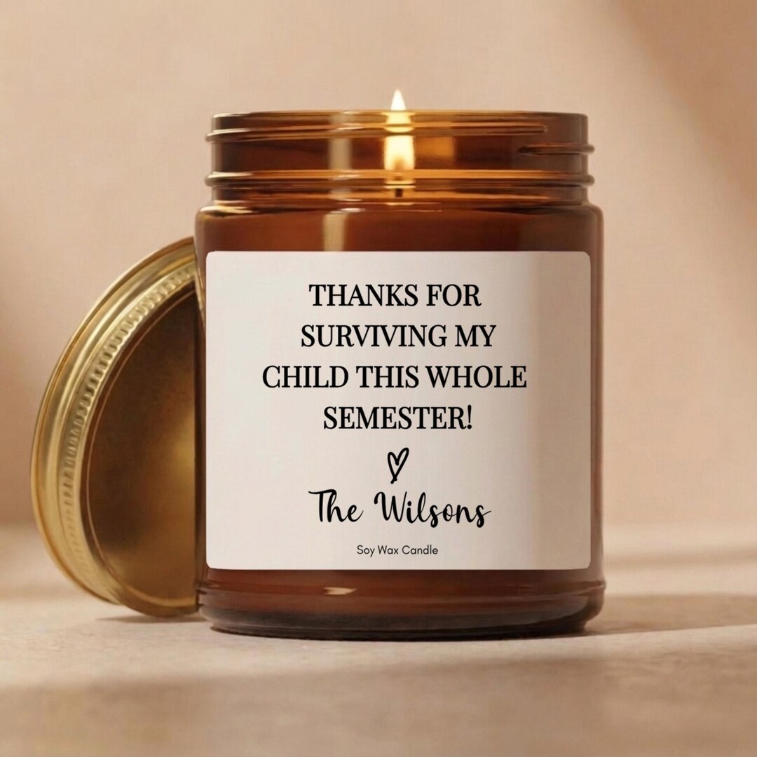 Funny Teacher Appreciation Candle Personalised End of Year Gift Custom ...