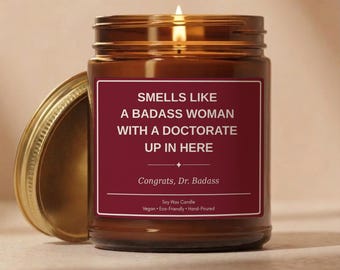 Doctorate Graduation Candle, Phd Doctorate Graduation Gift, Phd Gifts For Women